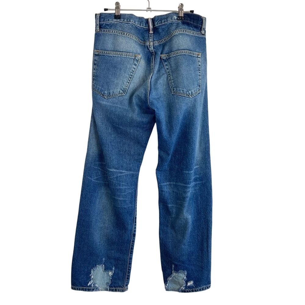 Zara Studio Wide Leg Distressed High Rise Jeans Blue Size S - Picture 16 of 16